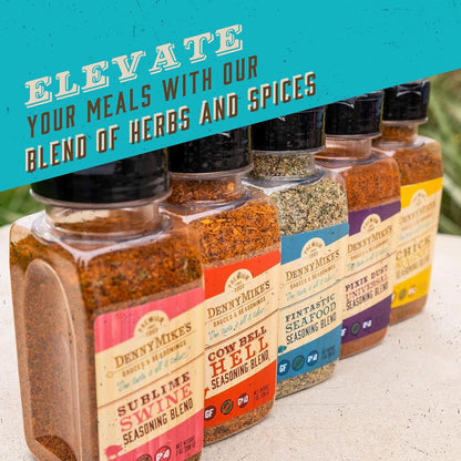 Dennymike’S Grill Seasoning Set, All Natural Spices and Seasonings, BBQ Rub for Cooking, Smoking, and Grilling, Low Sodium, Keto-Friendly, Gluten and Msg-Free, Bundle Pack of 5
