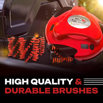 Automatic BBQ Grill Cleaning Robot Replacement Brush - Grill Cleaner Parts, Grilling Accessories, Wire Brush Tool, Metal Brush - Set of 3 Each Stainless Steel, Nylon and Brass Variety Pack