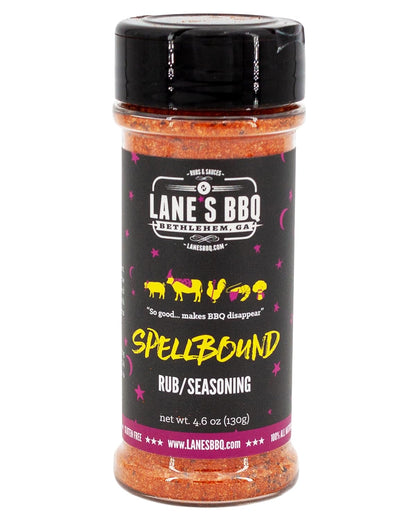 Lane'S Spellbound Pork Rub Seasoning - Premium Sweet and Smoky Pork Butt Rub, Rib Rub & Chicken Rub | Deep, Rich, Smoky Flavor | All Natural | Gluten Free | No MSG | NO Preservatives - 4.6Oz