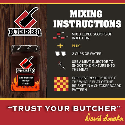 Butcher BBQ 12Oz Bird Booster Honey Flavor Powder Injection Marinade