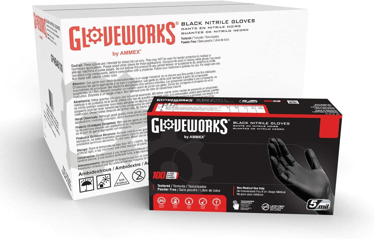 Industrial Black Nitrile Gloves