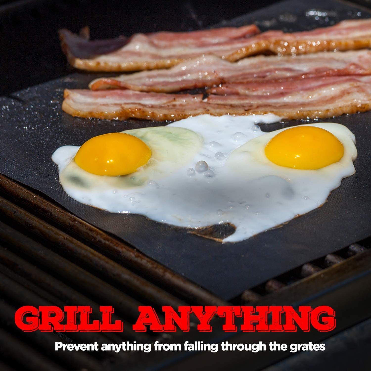 Grill Mat, Best BBQ Mat - Heat Resistant up to 600 Degree - Nonstick, Reusable, Dishwasher Safe, Set of 3