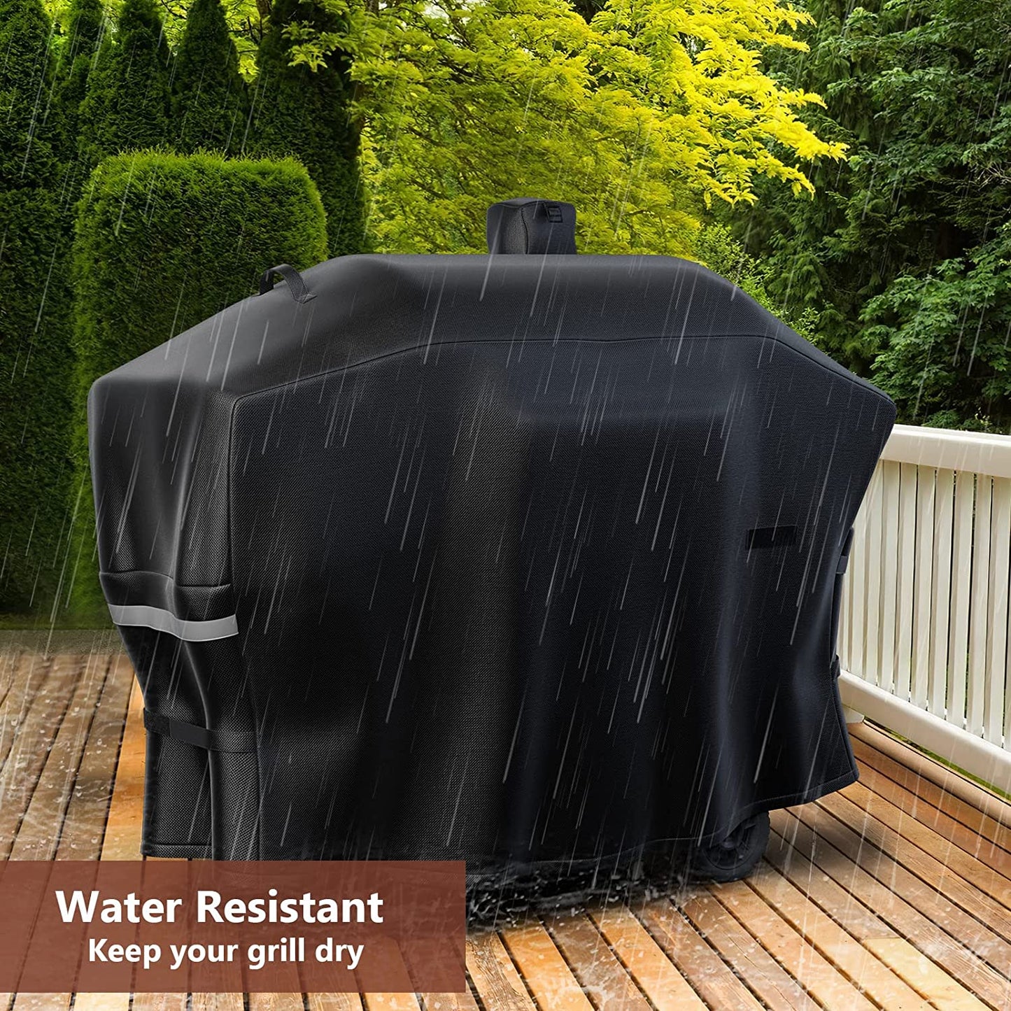 Grill Cover for Camp Chef 24 Pellet Grills, Model DLX 24, Smokepro 24, PG24, PG24LS, PG24S, PG24SE, PG24LTD, PG24XT, SG24, Smokepro DLX, Woodwind 24 Pellet Grills, Full Length Anti-Uv 600D