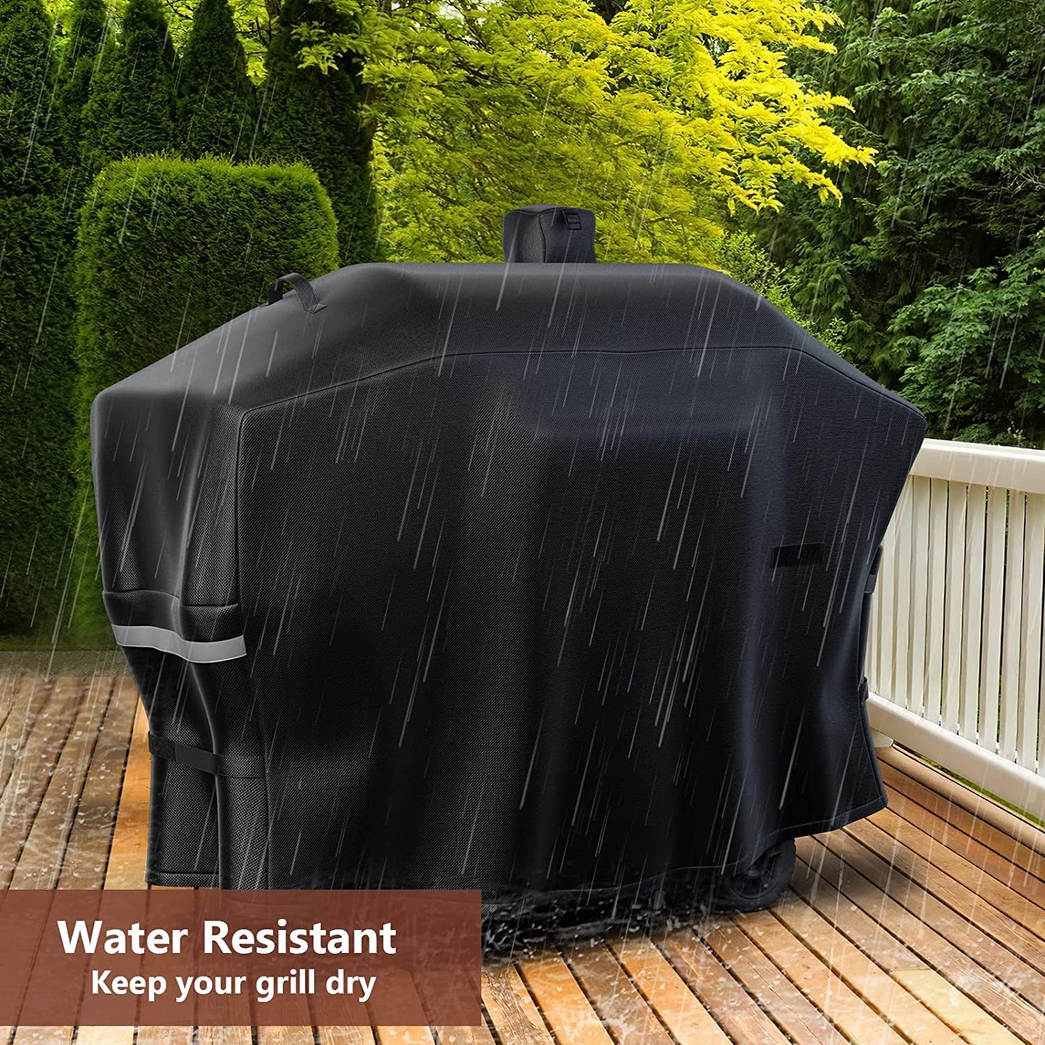 Grill Cover for Camp Chef 24 Pellet Grills, Model DLX 24, Smokepro 24, PG24, PG24LS, PG24S, PG24SE, PG24LTD, PG24XT, SG24, Smokepro DLX, Woodwind 24 Pellet Grills, Full Length Anti-Uv 600D