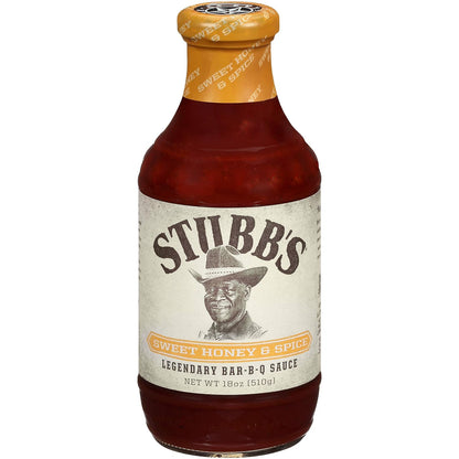 Stubb'S Sweet Honey & Spice BBQ Sauce, 18 Oz