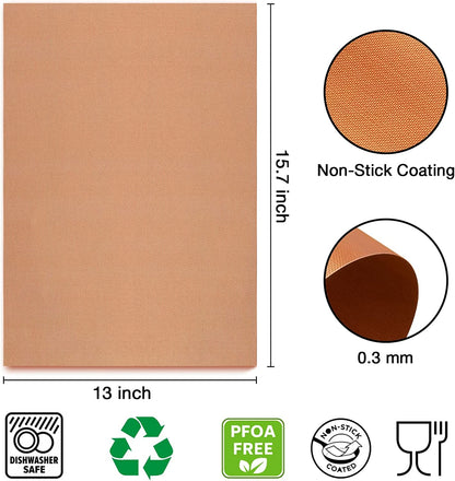 Grill Mats for Outdoor Grill Set of 6 BBQ Grill Mat Copper Grill Mat Heavy Duty Non Stick Reusable and Easy to Clean, Electric Gas Charcoal Grill Outdoor Cooking Tools Accessories RV Camper Must Have