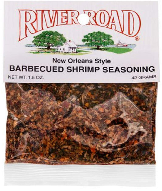 River Road New Orleans Style Barbecued BBQ Shrimp Seasoning, 1.5 Ounce Bag (Seasons up to 3 Pounds of Shrimp)