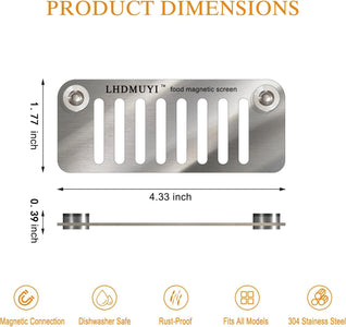 Magnetic Grease Gate Food Mesh Screen Block Food from Falling into Rear Grease Trap Cup Tray,Griddle Accessories for Blackstone Griddles.Powerful Magnetism&Heat Resistance