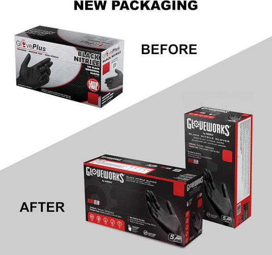 Industrial Black Nitrile Gloves