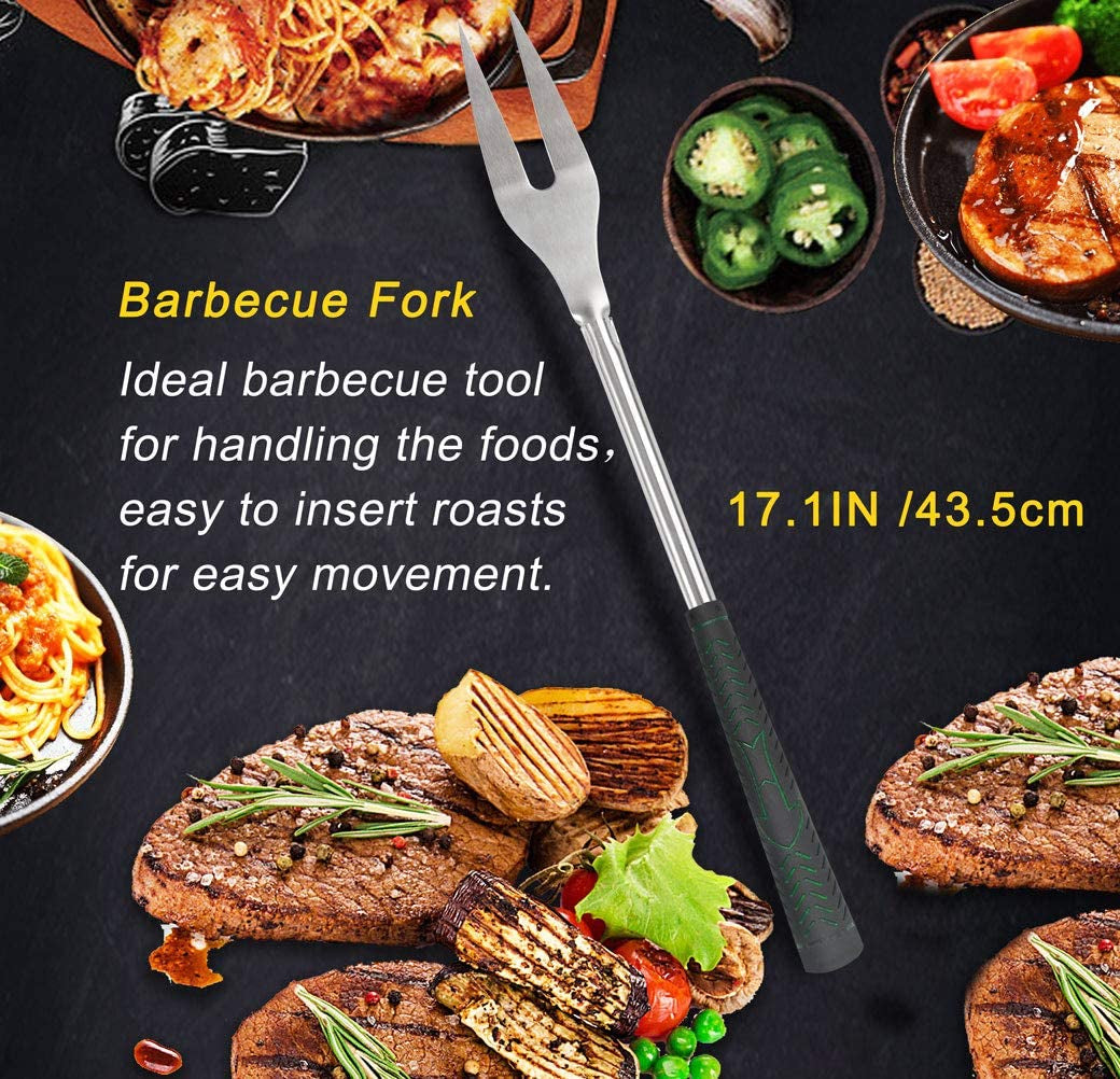 7PCS Golf-Club Style BBQ Tools Set Grilling Tools with Rubber Handle - Stainless Steel Grilling Accessories for Outdoor Grill Set Premium Grill Utensils Set Christmas Birthday Gifts for Men Dad