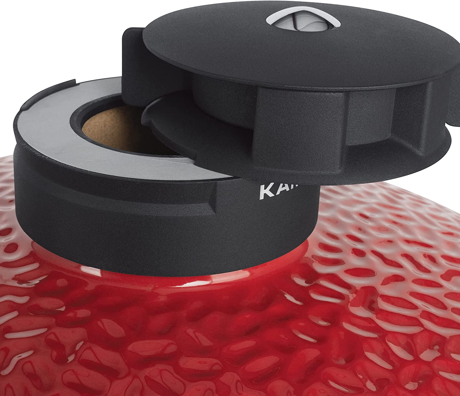 Kamado Joe BJ24RHC Big Joe II 24-Inch Charcoal Grill with Cart and Side Shelves, Blaze Red