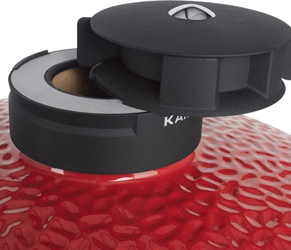 Kamado Joe BJ24RHC Big Joe II 24-Inch Charcoal Grill with Cart and Side Shelves, Blaze Red