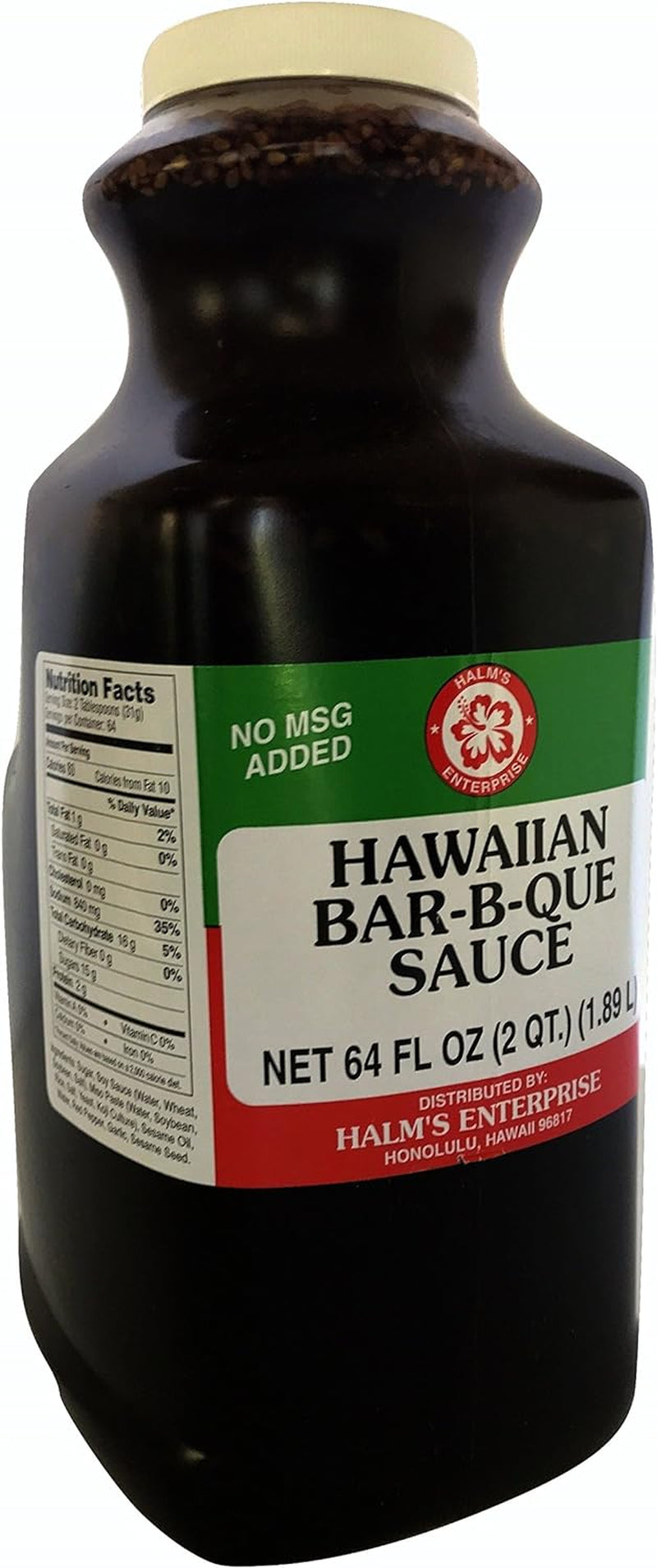 Halm'S Hawaiian BBQ Bar-B-Que Sauce 64 Ounce Bottle