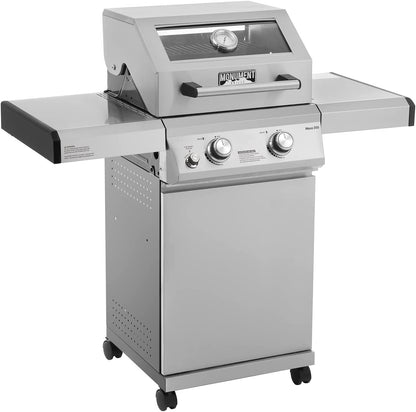 14633 2-Burner Stainless Steel Liquid Propane Gas Grill with Clear View Lid, LED Controls Mesa 200