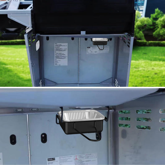 GARNETIN Nexgrill Grill Drip Pan & Grease Catcher Cup for 720-0830H,D/EH, 720-0882A, 720-0888/N Models - Holder Drip Tray with 15 Aluminum Foil Liners