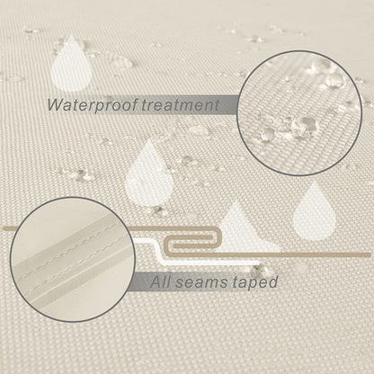 Porch Shield 62W X 24D X 48H Inch Premium Gas Grill Cover up to 60 Inch - Waterproof 600D BBQ Covers for Weber, Brinkmann, Char-Broil and More, Light Tan