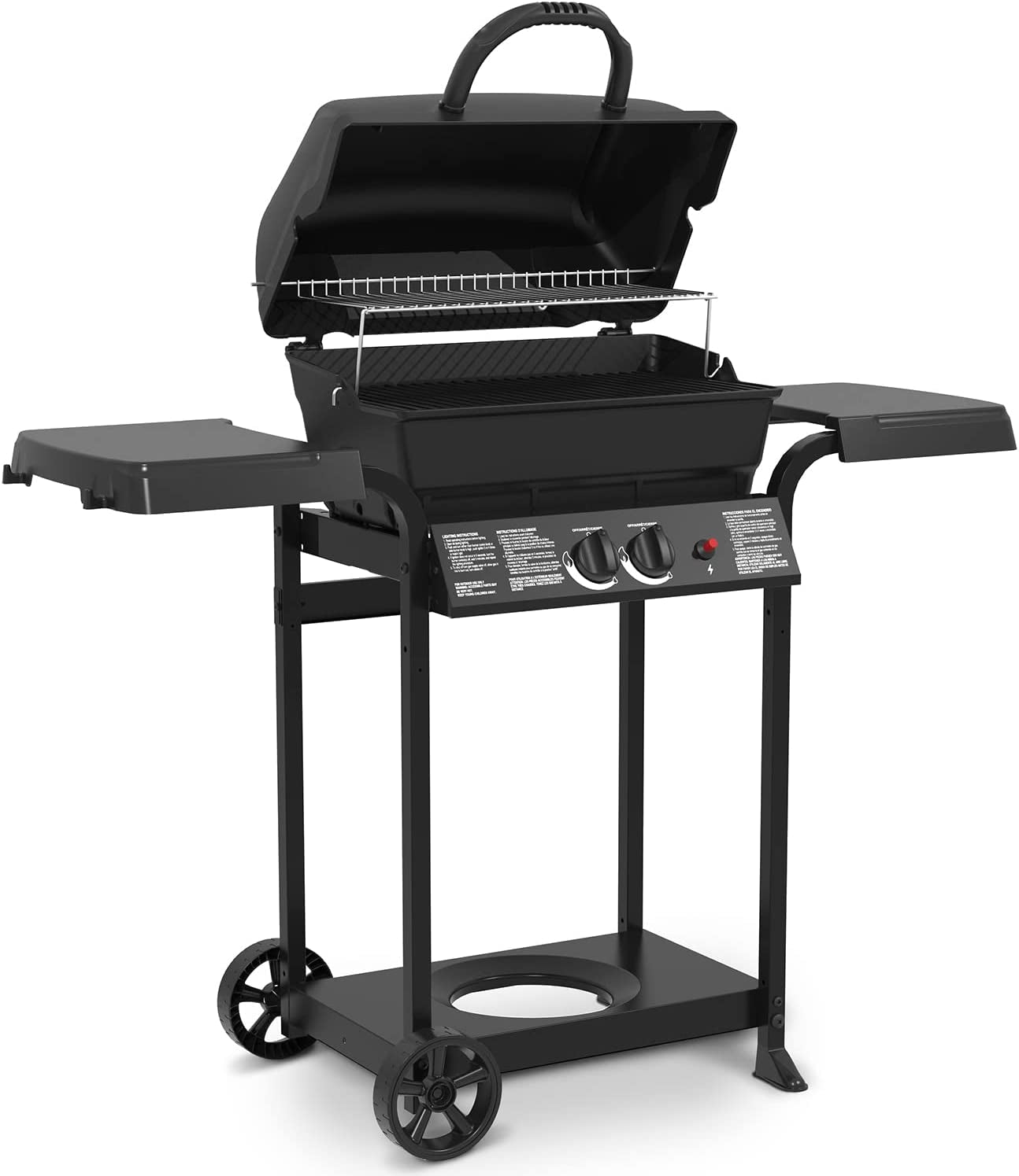 , 24025BMT, Cast 2-Burner, Liquid Propane Gas Grill, Black