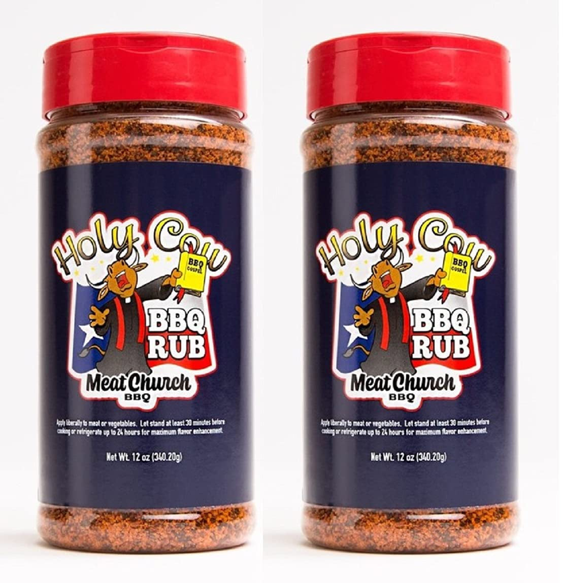 BBQ Rub Combo: Two Bottles of Honey Hog (14 Oz) BBQ Rub and Seasoning & BBQ Rub Combo: Two Bottles of Holy Cow (12 Oz) BBQ Rub and Seasoning