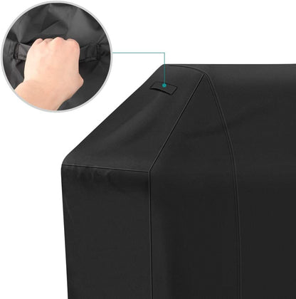 Grill Cover 58 Inch, Icover Waterproof BBQ Gas Grill Cover, Polyester Easy On/Off, Dustproof Fade Resistant for Weber Char-Broil Nexgrill and More Grills