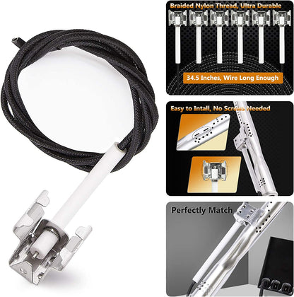 Professional Title: "High-Quality Replacement Parts for Nexgrill 6 Burner Gas Grills - Burner Tubes, Grill Ignitors, and Flame Tamers - Compatible with Nexgrill 720-0882A, 720-0896, and 720-0925 Models - Pack of 6"