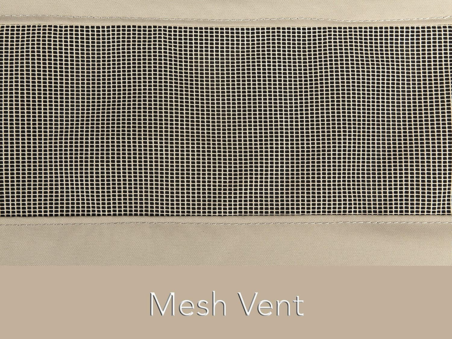 Covermates Grill Cover – Weather Resistant Polyester, Adjustable Drawcord, Mesh Vent, Grill and Heating-Khaki