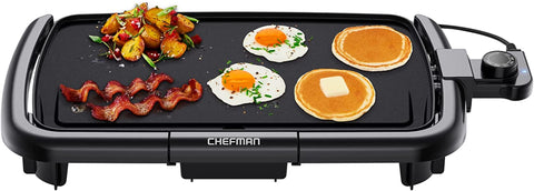 Image of Electric Griddle with Removable Temperature Control, Immersible Flat Top Grill, Burger, Eggs, Pancake Griddle, Nonstick Easy Clean Cooking Surface, Slide Out Drip Tray, 10 X 16 Inch