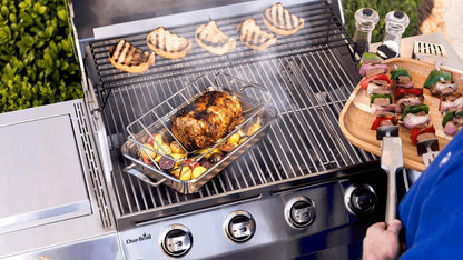 Kamaster Turkey Rack for Big Green Egg Rib Rack Stainless Steel for Smoking and Grilling Dual Purpose V Shaped Turkey Roasting Rack for Large Bge,Kamado Grill Joe,Primo,Vision and Other 18In Grill
