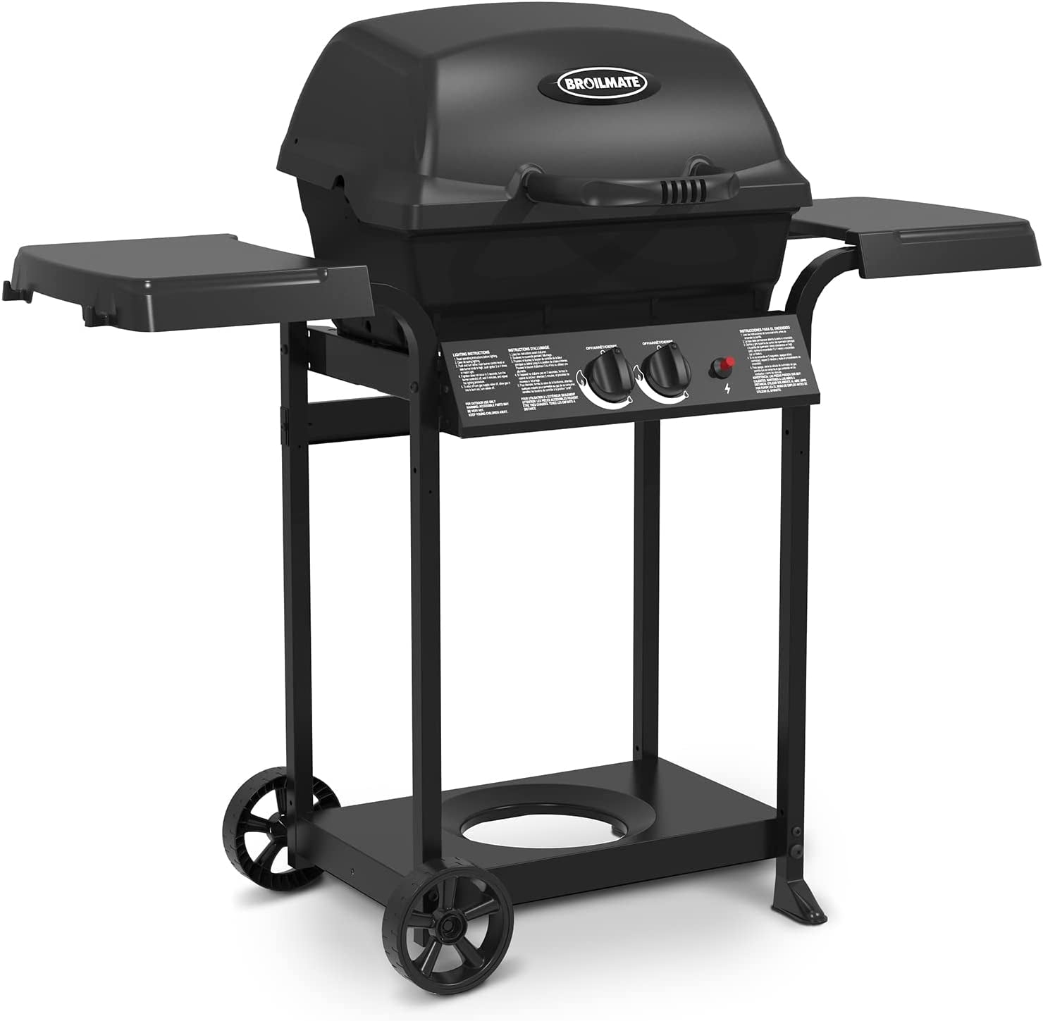 , 24025BMT, Cast 2-Burner, Liquid Propane Gas Grill, Black