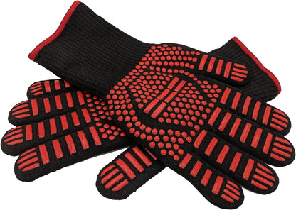 BBQ Smoker Grill Professional Meat Injector Syringe Kit for Smoking with Case, Heat Resistant Non Slip Gloves and Silicone Mop Brush for Turkey Marinade Injection