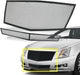 Stainless Steel Mesh Grille Compatible with 2008 2009 2010 2011 2012 2013 Cadillac CTS Black Grill Include Upper+Lower Front Grill Insert (Black Powder Coated)