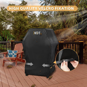 30 Inch Grill Cover - 420D Light Waterproof Grill Cover for Outdoor Grill, BBQ Cover with Air Vents, Straps, UV & Fade Resistant, Gas Grill Covers for Weber, Nexgrill, Char Broil, Etc. Black