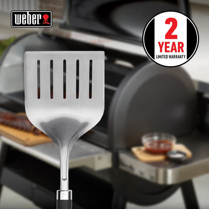 Weber Precision Grill Wide Spatula, Silver/Black, Large