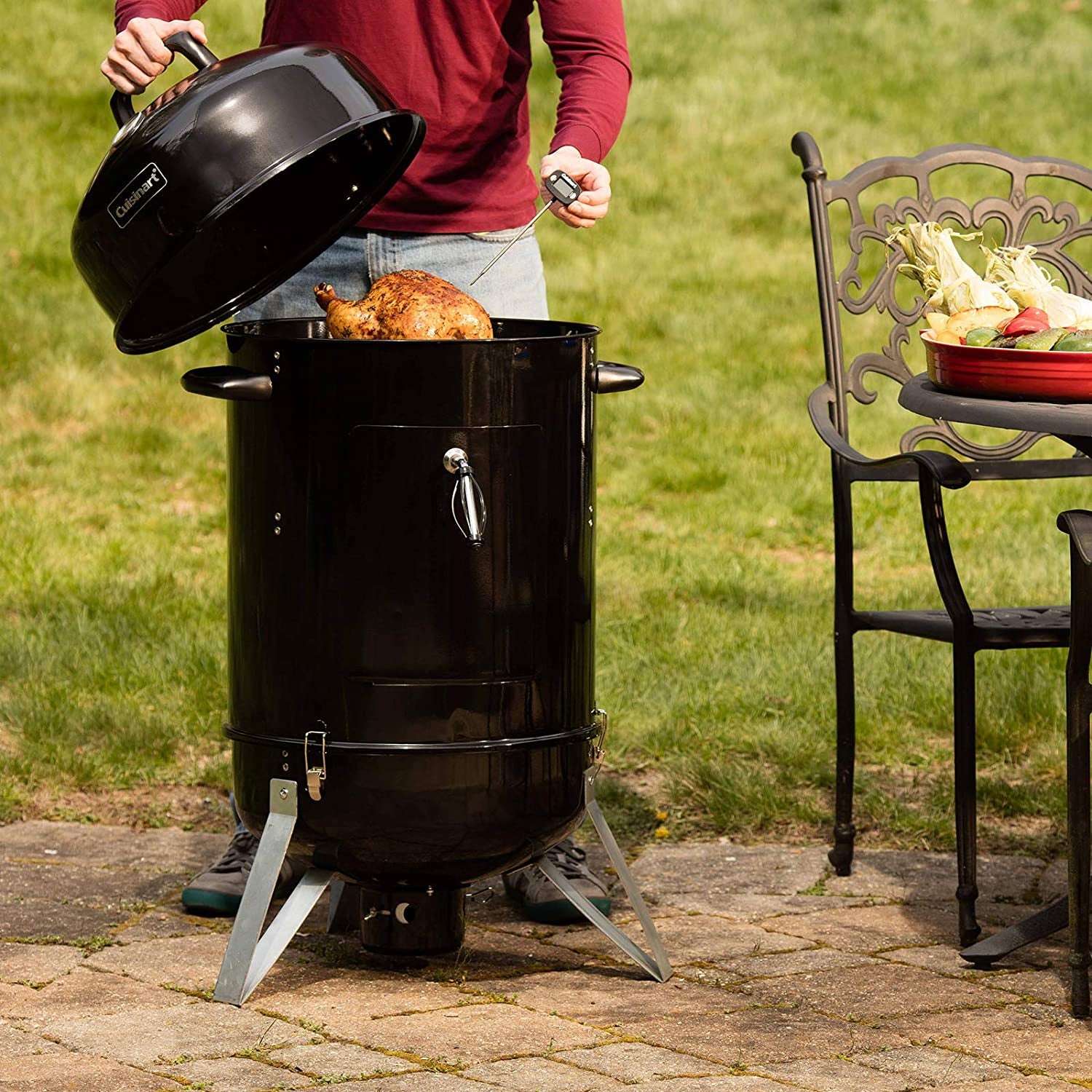 COS-118, Vertical Charcoal Smoker, 18"