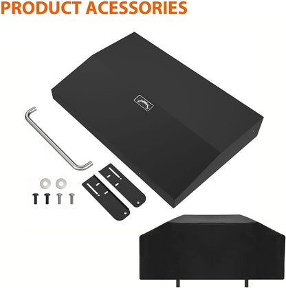 Griddle Lid for Blackstone 36 Inch Griddle, Outdoor Hinged Lid Griddle Hard Cover Hood with Handle for 36" Blackstone Flat Top Griddle Station 1554, 2149 Blackstone Griddle Accessories