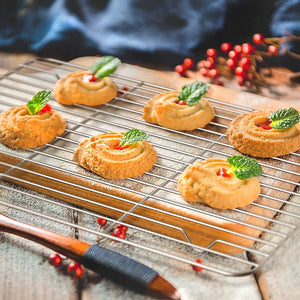 2 Pack Cooling Rack for Baking Stainless Steel, Heavy Duty Wire Rack Baking Rack, 11.7" X 9.4" Cooling Racks for Cooking, Fits Small Toaster Oven, Dishwasher Safe