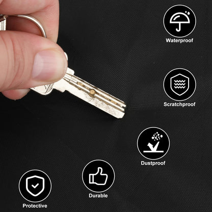 BBQ Grill Cover, Black BBQ Cover Portable Grill Cover Waterproof BBQ Grill Cover Compatible with Coleman Roadtrip LXX, LXE and 285, Adjustable Grill Cover