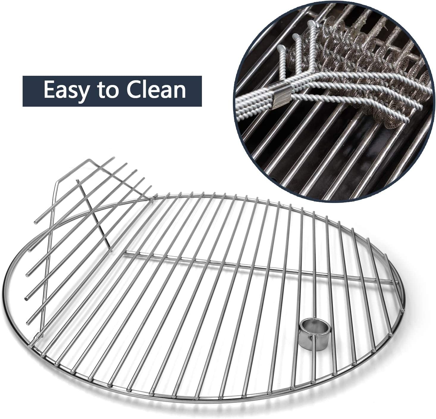 19.5" 304 Stainless Steel round Cooking Grill Grates Cooking Grid for Akorn Kamado Ceramic Grill, Pit Boss K24, Louisiana Grills K24, Char-Griller 16620 and Other 20 Inch Charcoal Grill, SCG195