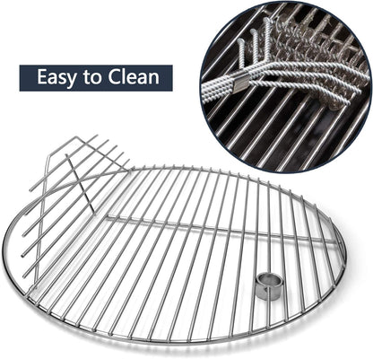 19.5" 304 Stainless Steel round Cooking Grill Grates Cooking Grid for Akorn Kamado Ceramic Grill, Pit Boss K24, Louisiana Grills K24, Char-Griller 16620 and Other 20 Inch Charcoal Grill, SCG195