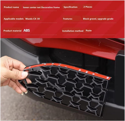 2PCS Front Grille Guard for Mazda CX30 Front Grill Mesh Mazda CX-30 Accessories ABS Material Automotive Grilles Compatible with 2020 2021 2022 2023 Mazda CX 30 (300MM for CX30 Grilles)