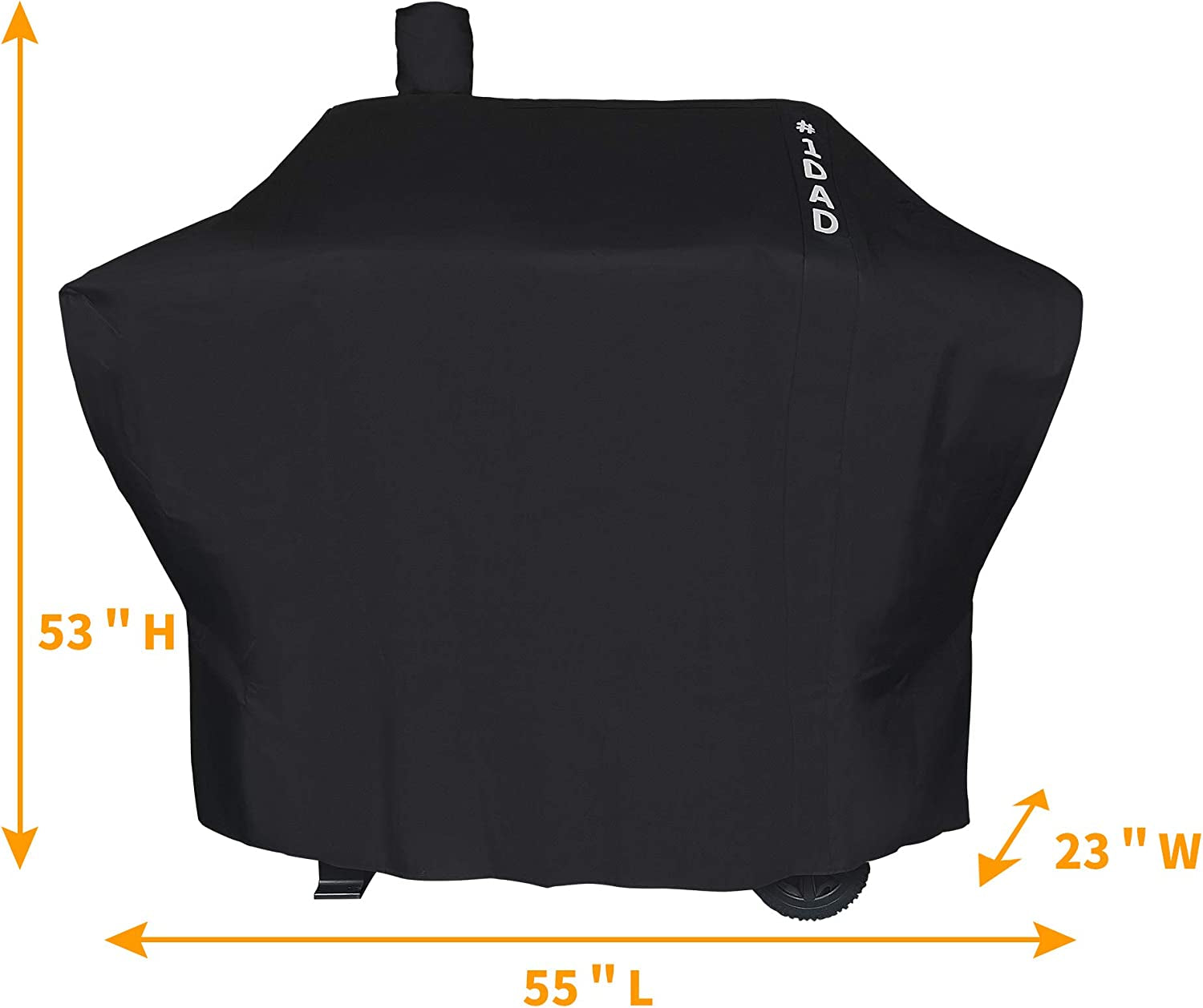 Smoker Grill Cover Sized for Char-Griller Charcoal Grill 2190 Heavy Duty Waterproof Patio 600D Canvas Barbeque BBQ Grill Cover