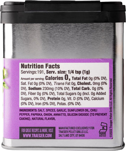 Traeger Grills SPC182 Veggie Rub with Garlic & Herb Light Pink Label 6.75 Ounce (Pack of 1)