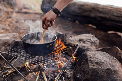 Wolf and Grizzly Grill Edition Kit | Camping Grill for Backpacking, Camping and Bushcraft | the Perfect Compact, Folding Grill for Your Next Adventure | Camping Grill Grate over Fire/Campfire Grill