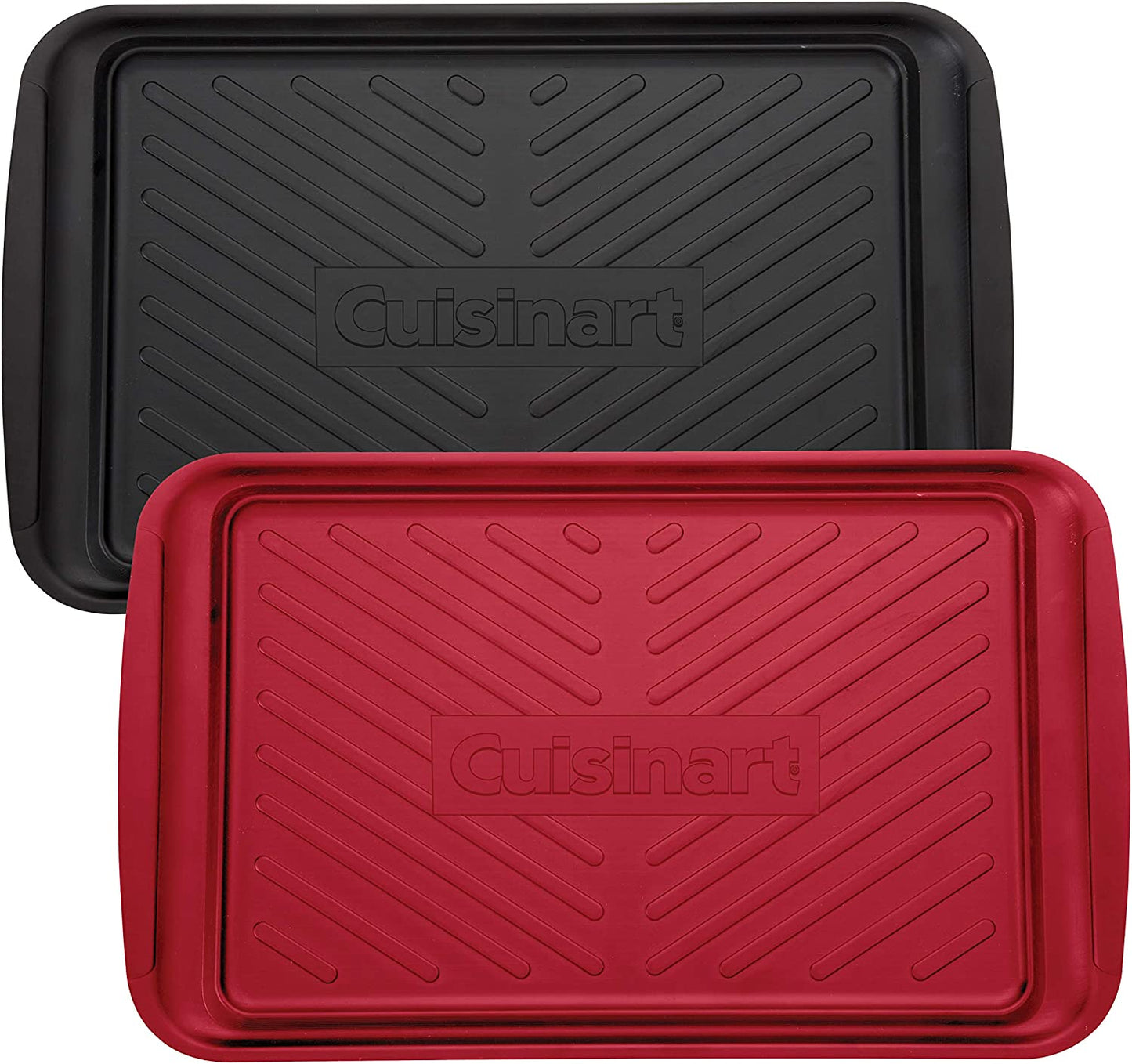 CPK-200 Grilling Prep and Serve Trays, Black and Red Large 17 X 10. 5