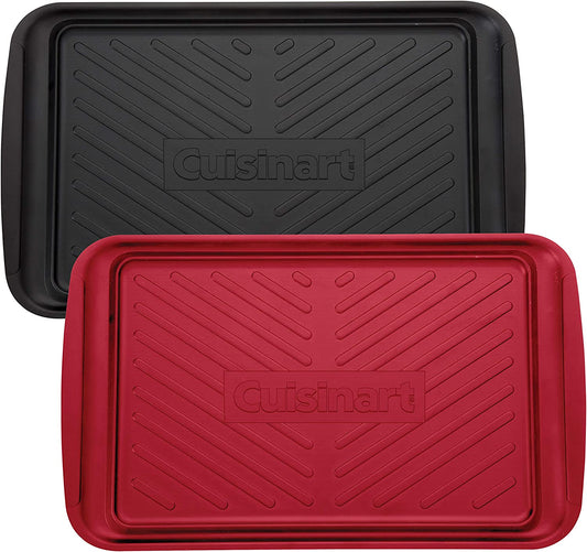 CPK-200 Grilling Prep and Serve Trays, Black and Red Large 17 X 10. 5