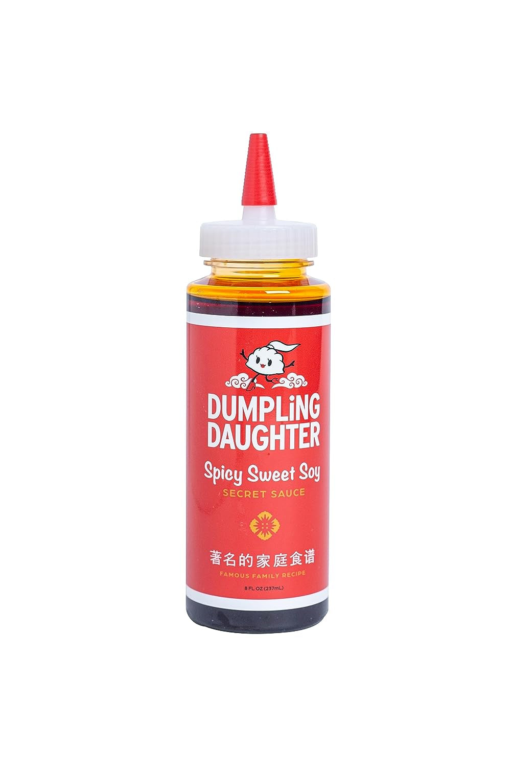 Dumpling Daughter - Spicy Sweet Soy Sauce (8 Oz) - Brown Sugar Sweetened Dumplings Sauce Balanced with Spicy Chili Oil - the Perfect Asian Dipping Sauce