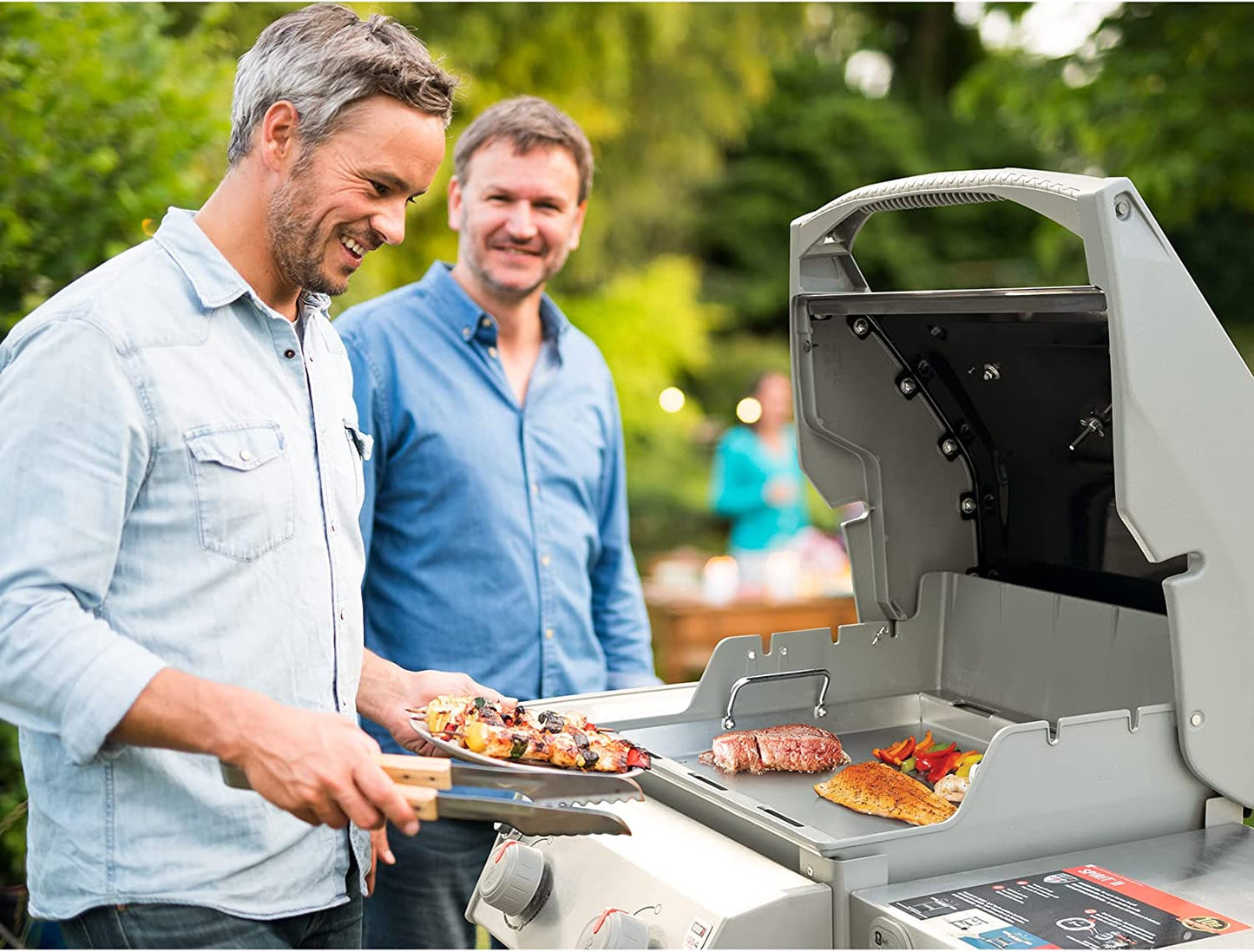 Full Size Griddle Insert for Weber Spirit 200 Series Gas Grill, Stainless Steel Flat Top Griddle for Weber Spirit I & II S-210 E-210 E-215 E-220