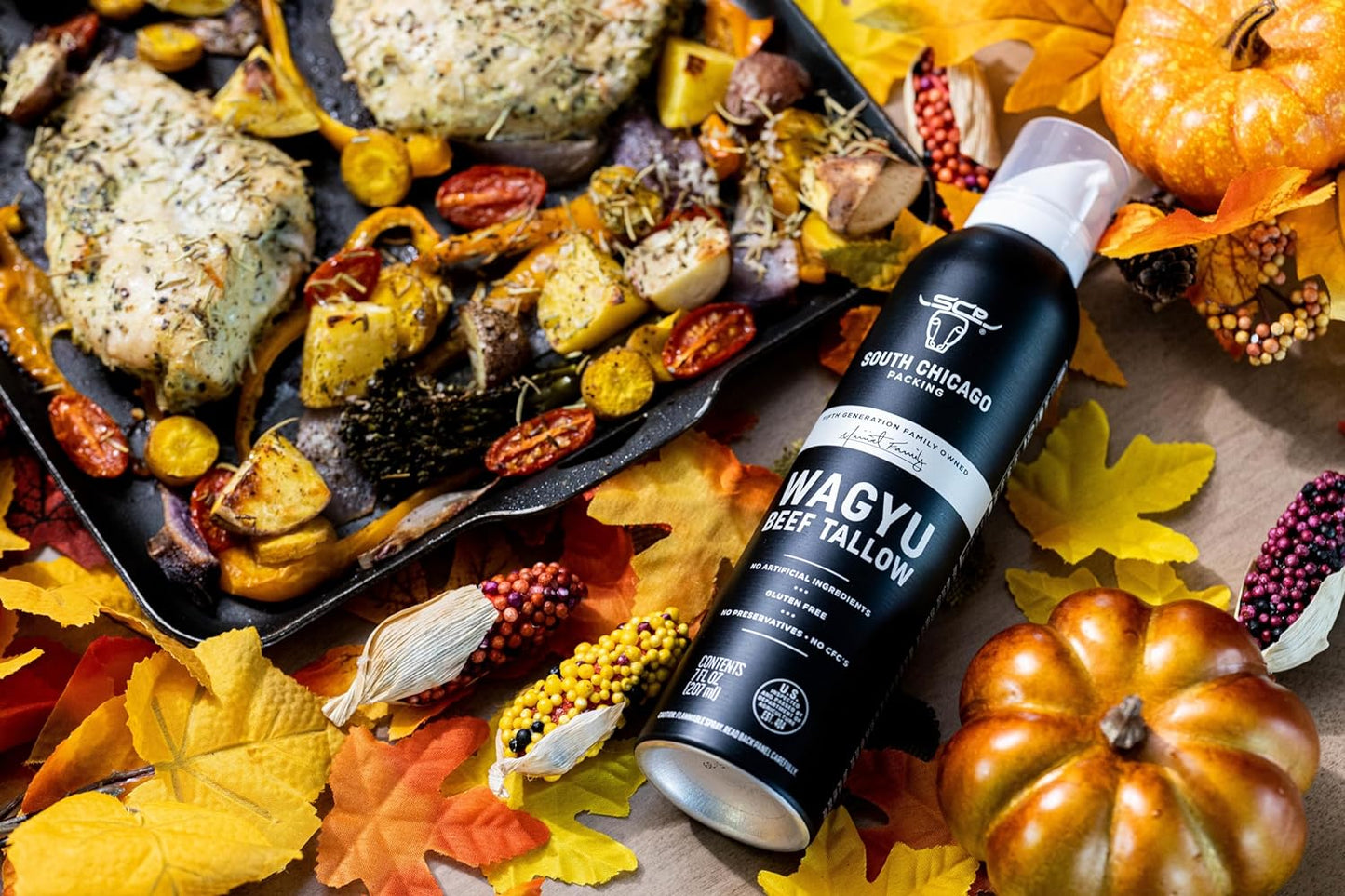 South Chicago Packing Wagyu Beef Tallow Spray, 7 Ounces Liquid, Paleo-Friendly, Keto-Friendly, 100% Pure Wagyu