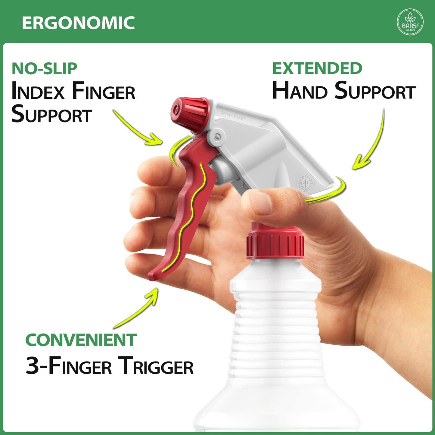 Bar5F Spray Bottles for BBQ Grilling Smoking & Baking Food Grade Grill Spritzer Meat Smoker, Butchers Tools & Chef Gadgets (16-Ounce, 2)