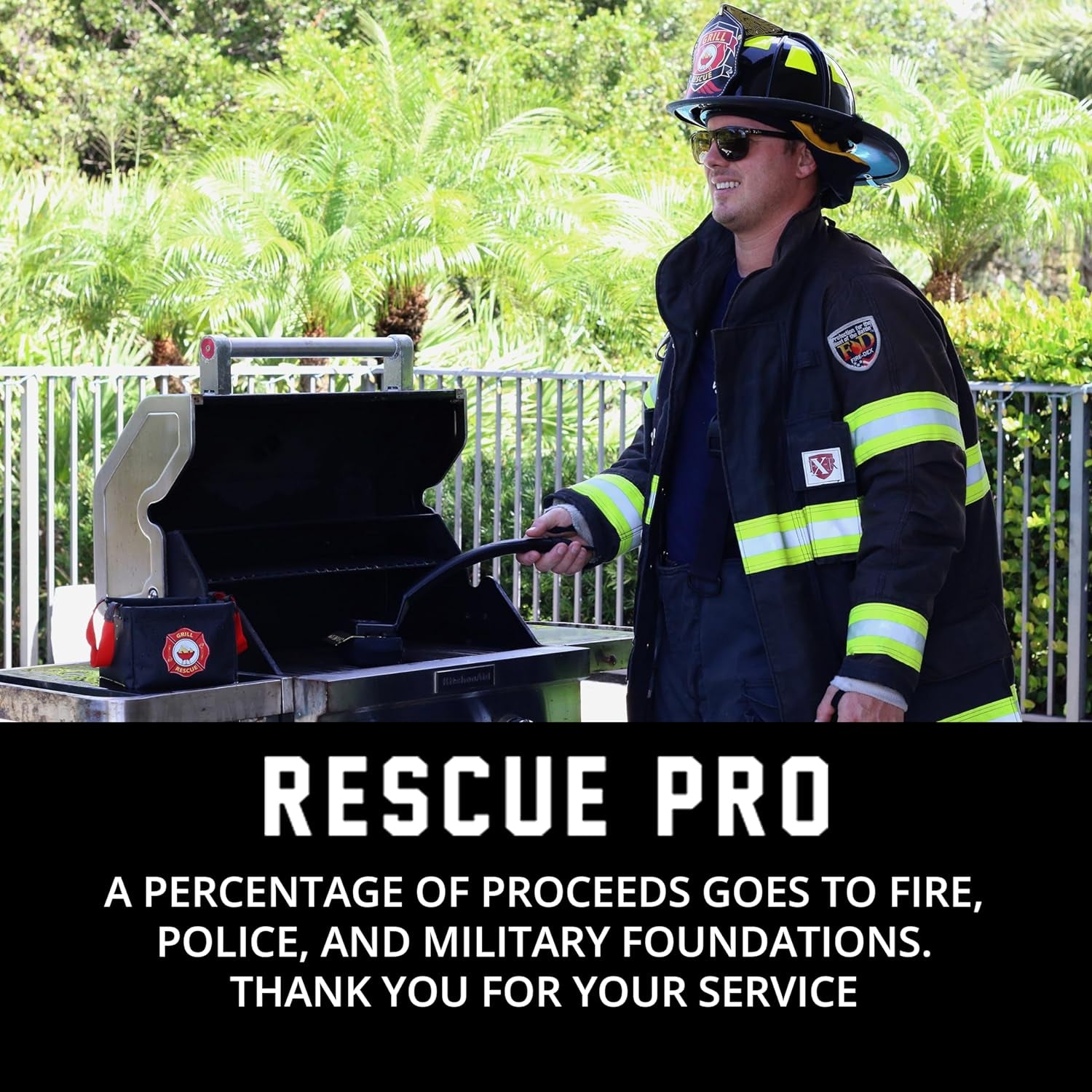 BBQ Replaceable Scraper Cleaning Head, [Rescue-Upgraded], Bristle Free, Durable and Unique Scraper Tools for Cast Iron or Stainless-Steel Grates, Barbecue Cleaner (Rescue PRO)