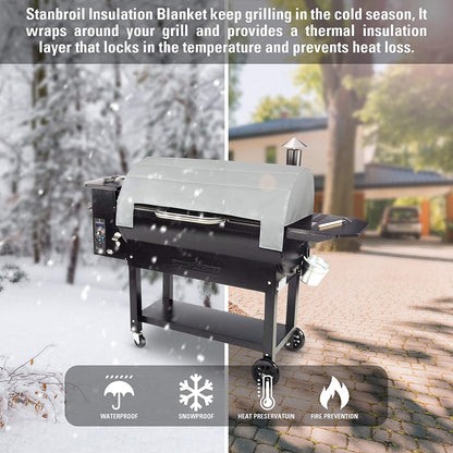 Insulated Blanket for Camp Chef 36" Smokepro Pellet Grills, Including PG36SGX PG36LUX, 37 X 36 Inch, Gray